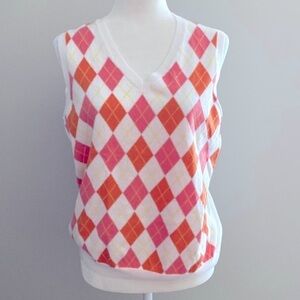 Brooks brothers creamsicle argyle vest